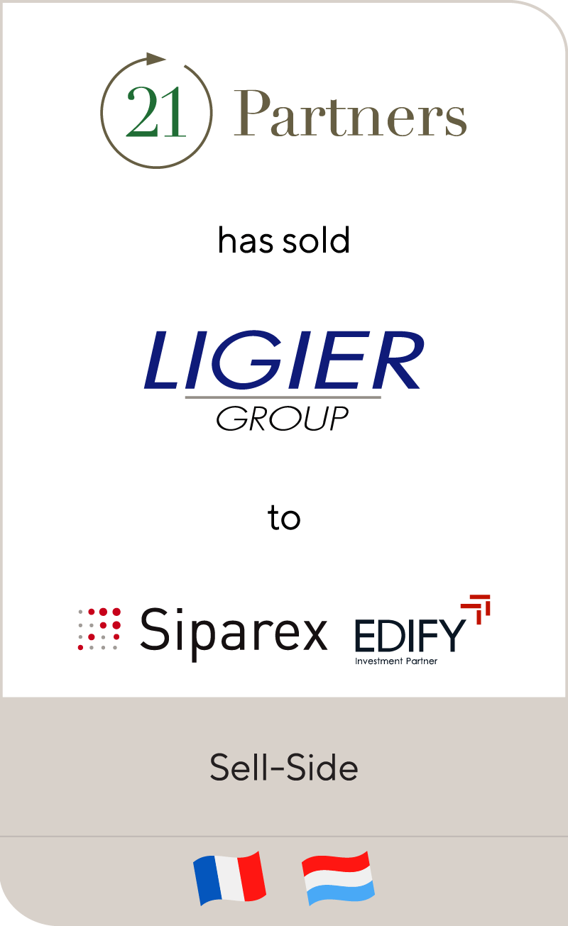 21 Centrale Partners has sold Ligier Group to Edify and Groupe Siparex