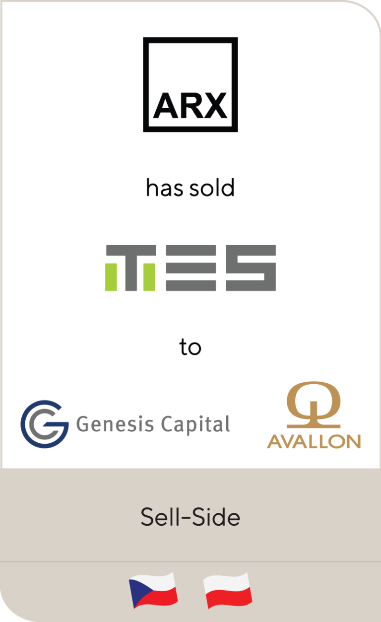 ARX Equity Partners has sold TES Vsetín to Genesis Capital and Avallon