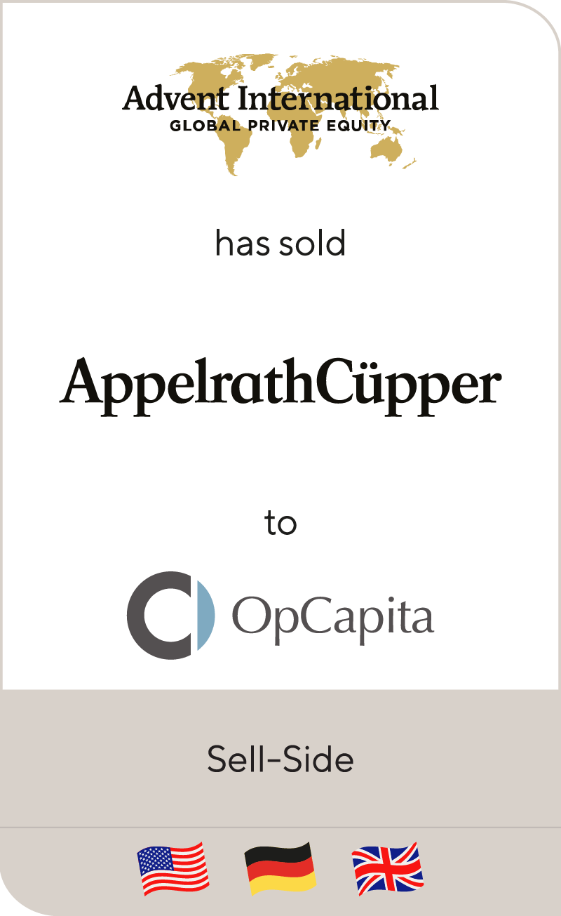 Advent International and the Kreke family has sold their portfolio company AppelrathCüpper to OpCapita