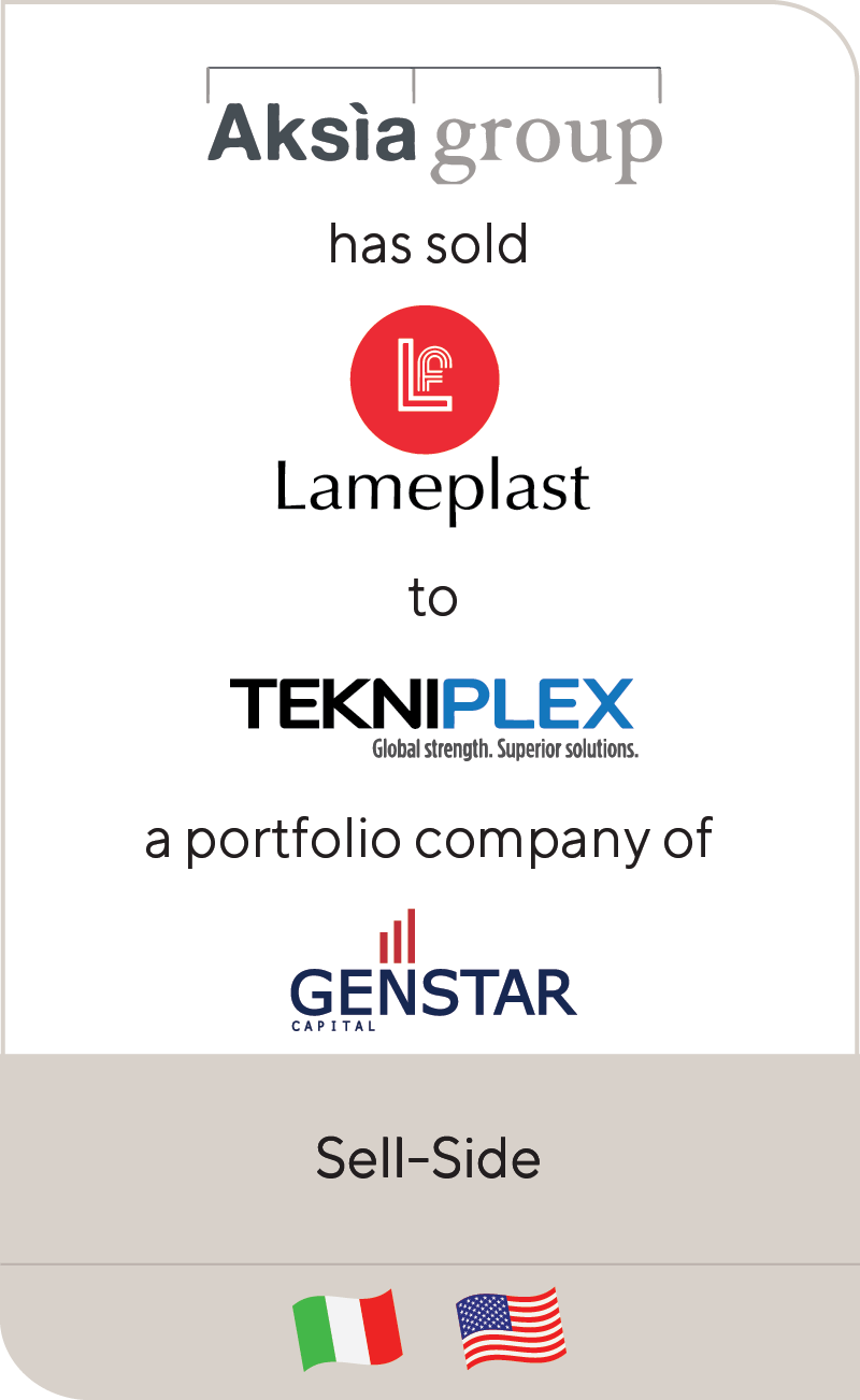 Aksìa Group SGR has sold Lameplast to Tekni-Plex