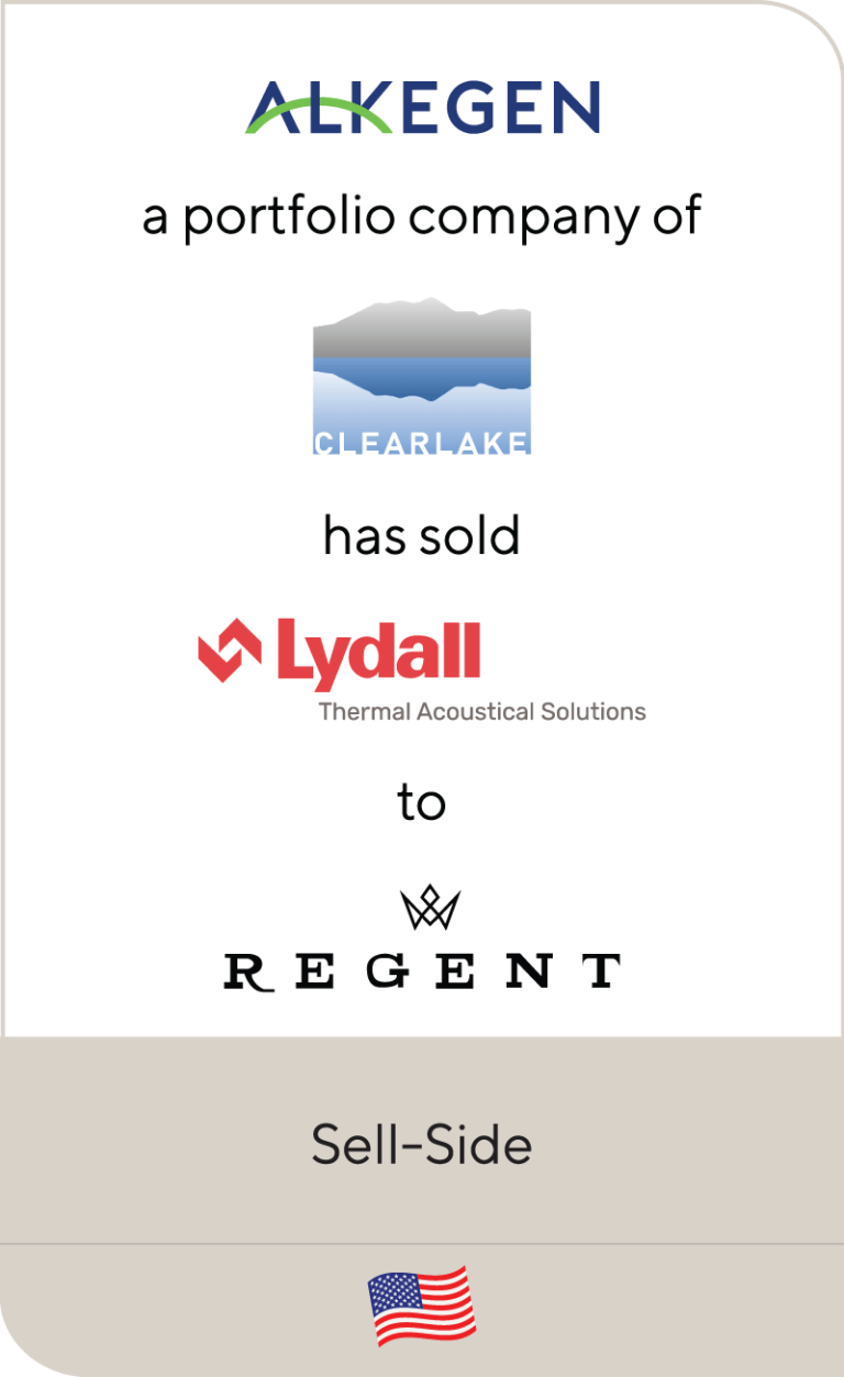 Alkegen, a portfolio company of Clearlake Capital, has sold Lydall TAS to Regent Lincoln