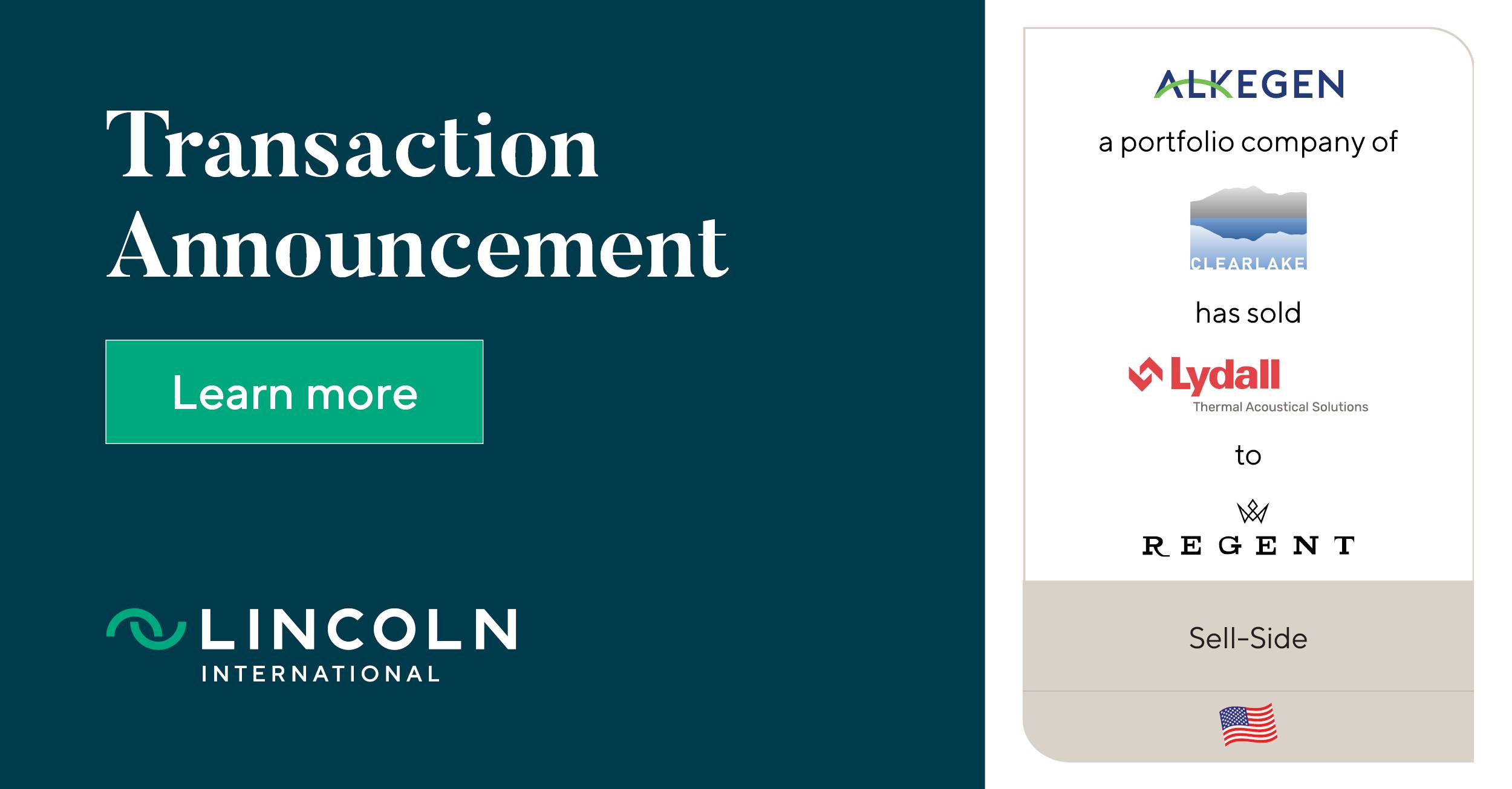 Alkegen, a portfolio company of Clearlake Capital, has sold Lydall TAS