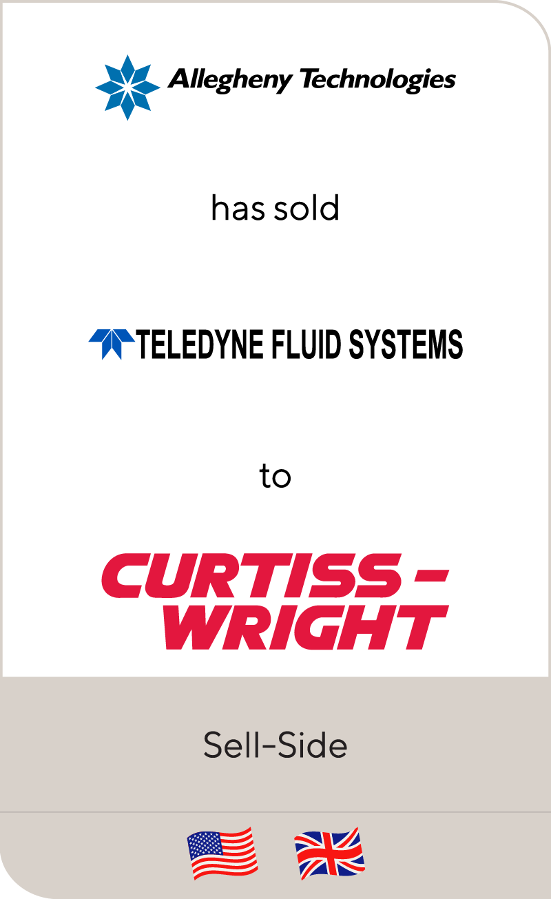 Allegheny Teledyne has sold Teledyne Fluid Systems to Curtiss Wright and the Barnes Group