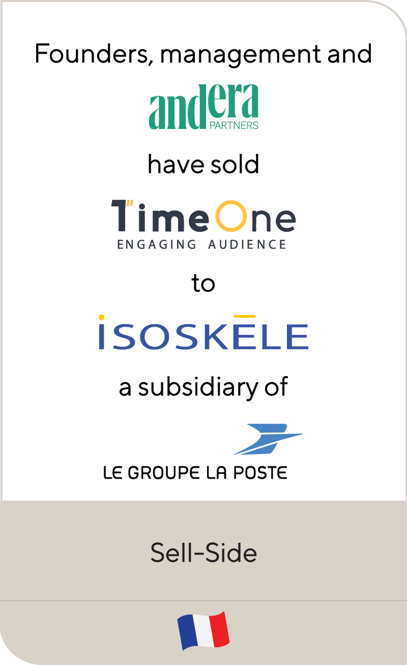 Andera Partners TimeOne Isoskele Le Group La Poste 2021