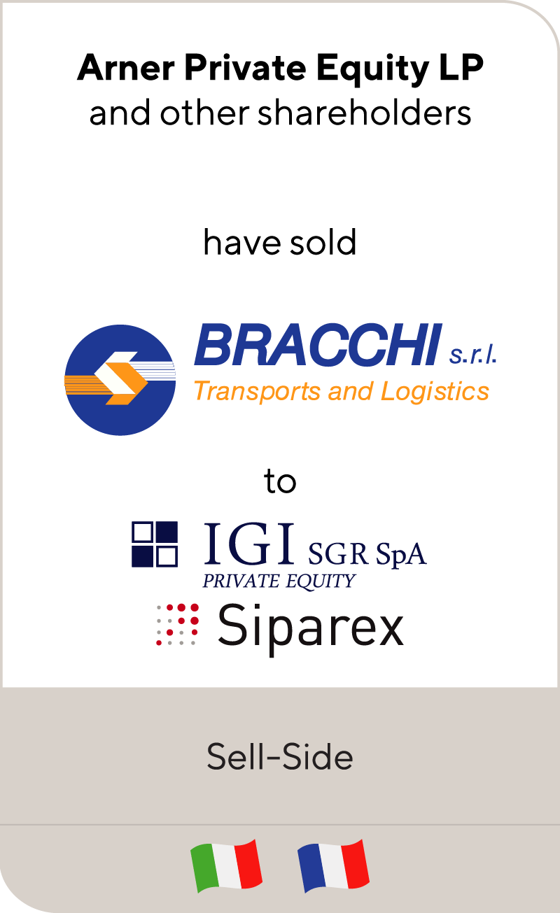 Arner Private Equity has sold Bracchi to IGI and Siparex