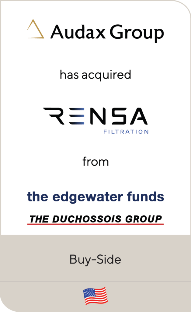 Audax Private Equity has acquired Rensa Filtration from The Edgewater