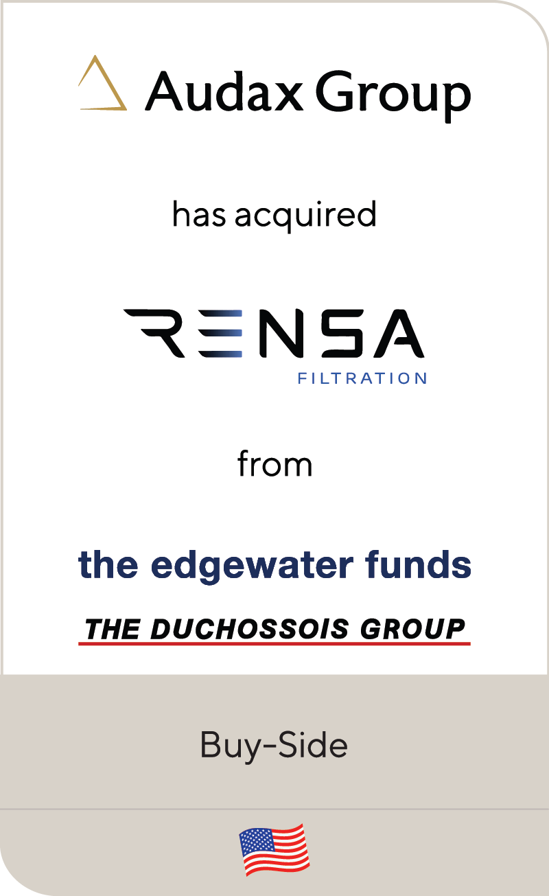 Audax Group Rensa Filtration Group The Edgewater Funds 2022