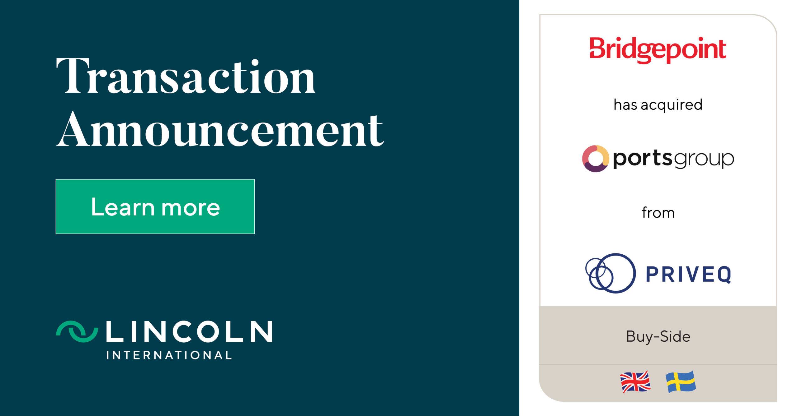 Bridgepoint Development Capital has acquired Ports Group from Priveq