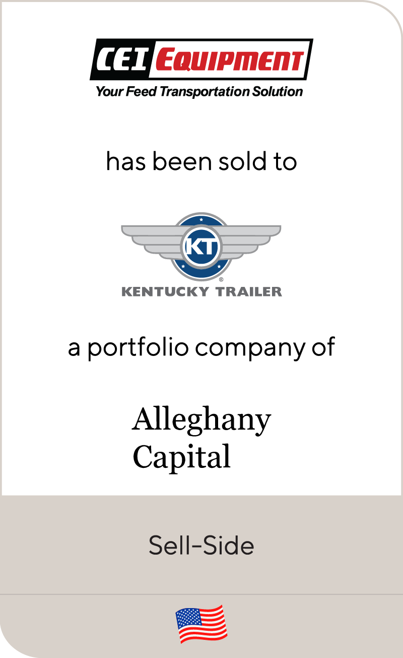 CEI Equipment has been sold to Kentucky Trailer, a portfolio company of Alleghany Capital