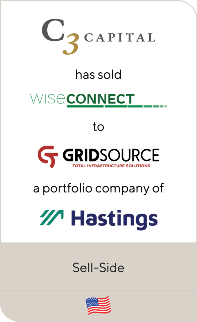 C3 Capital has sold WiseConnect to GridSource, a portfolio company of