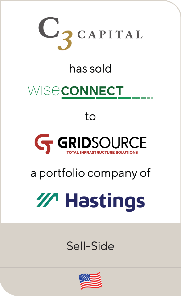 C3 Capital has sold WiseConnect to GridSource, a portfolio company of