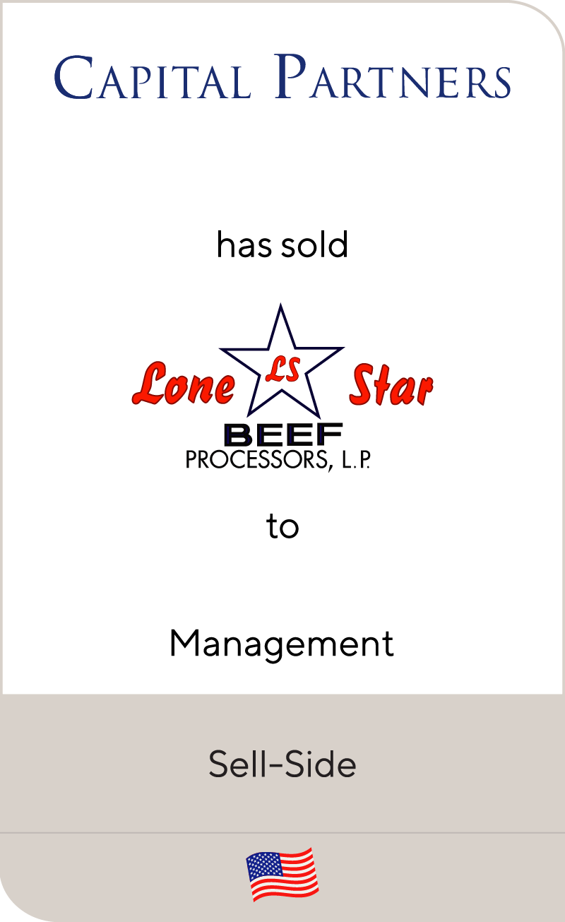 Capital Partners has sold Lone Star Beef Holdings