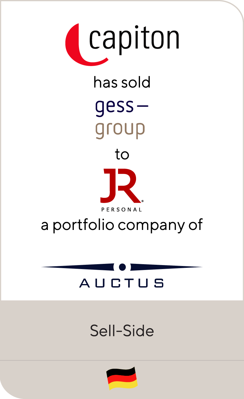 capiton has sold Gess Group to JR Holding a portfolio company of Auctus