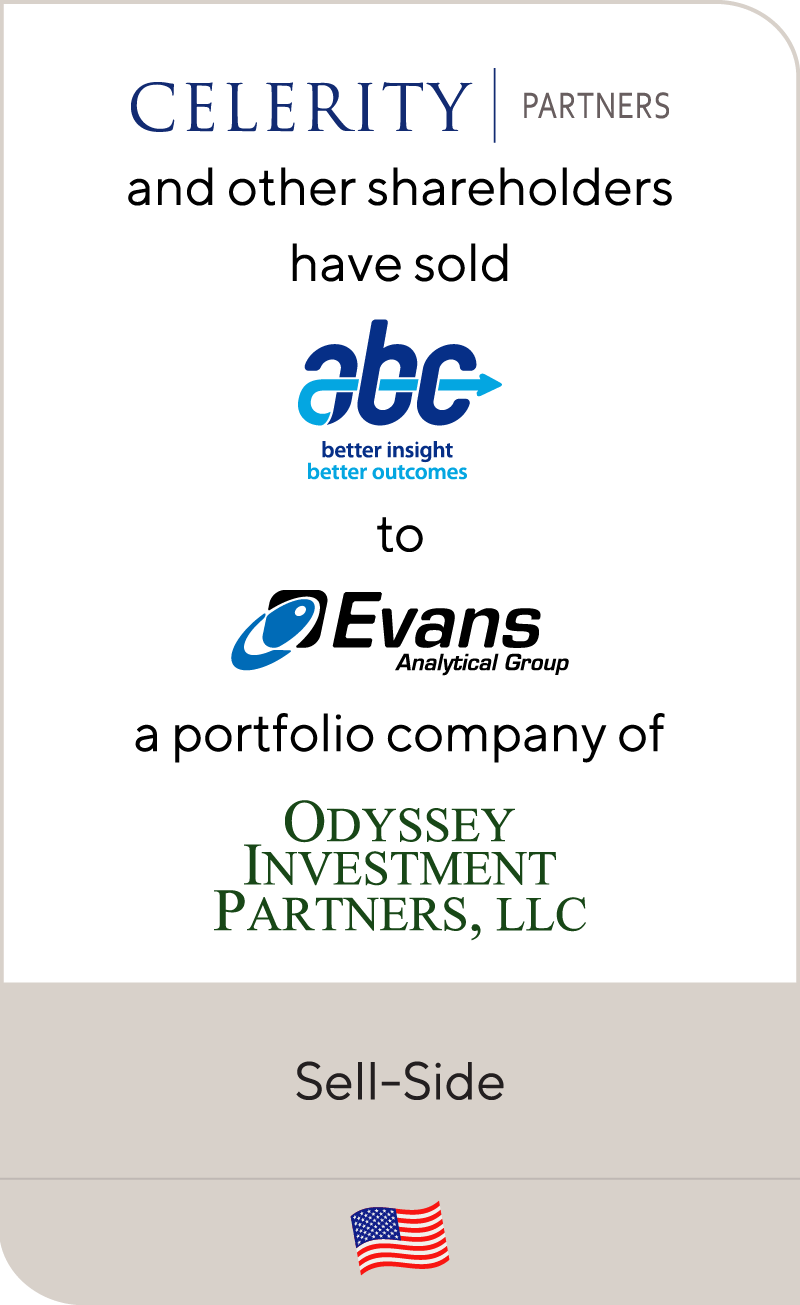 Celerity Partners ABC Laboratories Evans Analytical Group Odyssey Investment Partners 2015