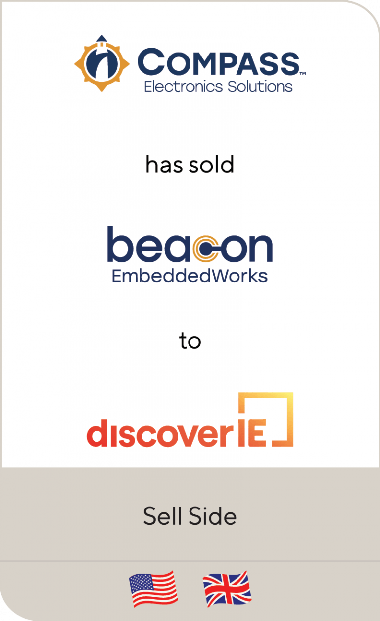 Compass Group Equity Partners has sold Beacon EmbeddedWorks to discoverIE Group Lincoln