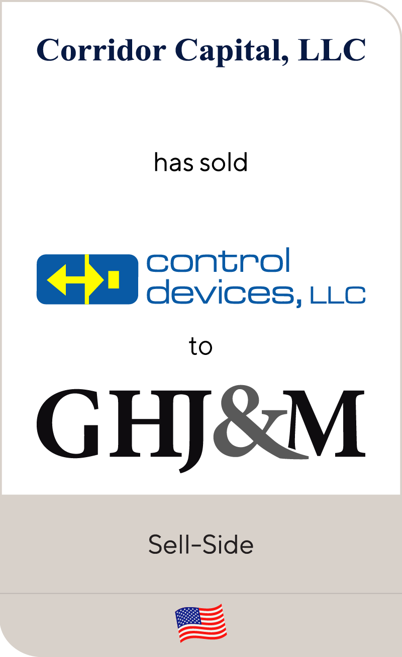 Corridor Capital has sold Control Devices to Goldner Hawn Johnson & Morrison