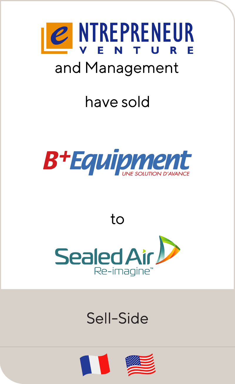 Entrepreneur Venture has sold B+ Equipment to Sealed Air