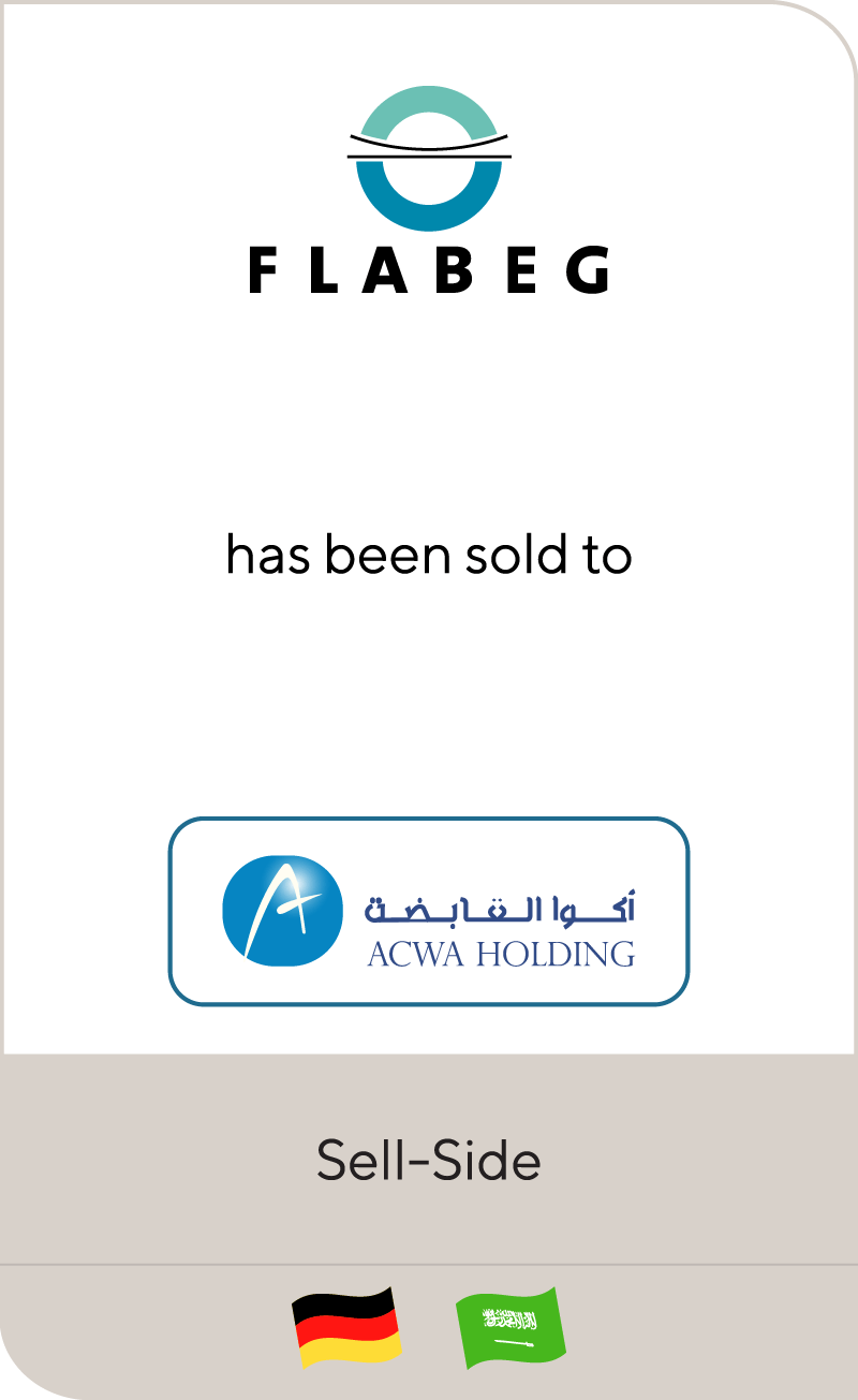 FLABEG Group has sold its solar division to Sun&Life, a subsidiary of the Saudi Arabian ACWA Holding Company
