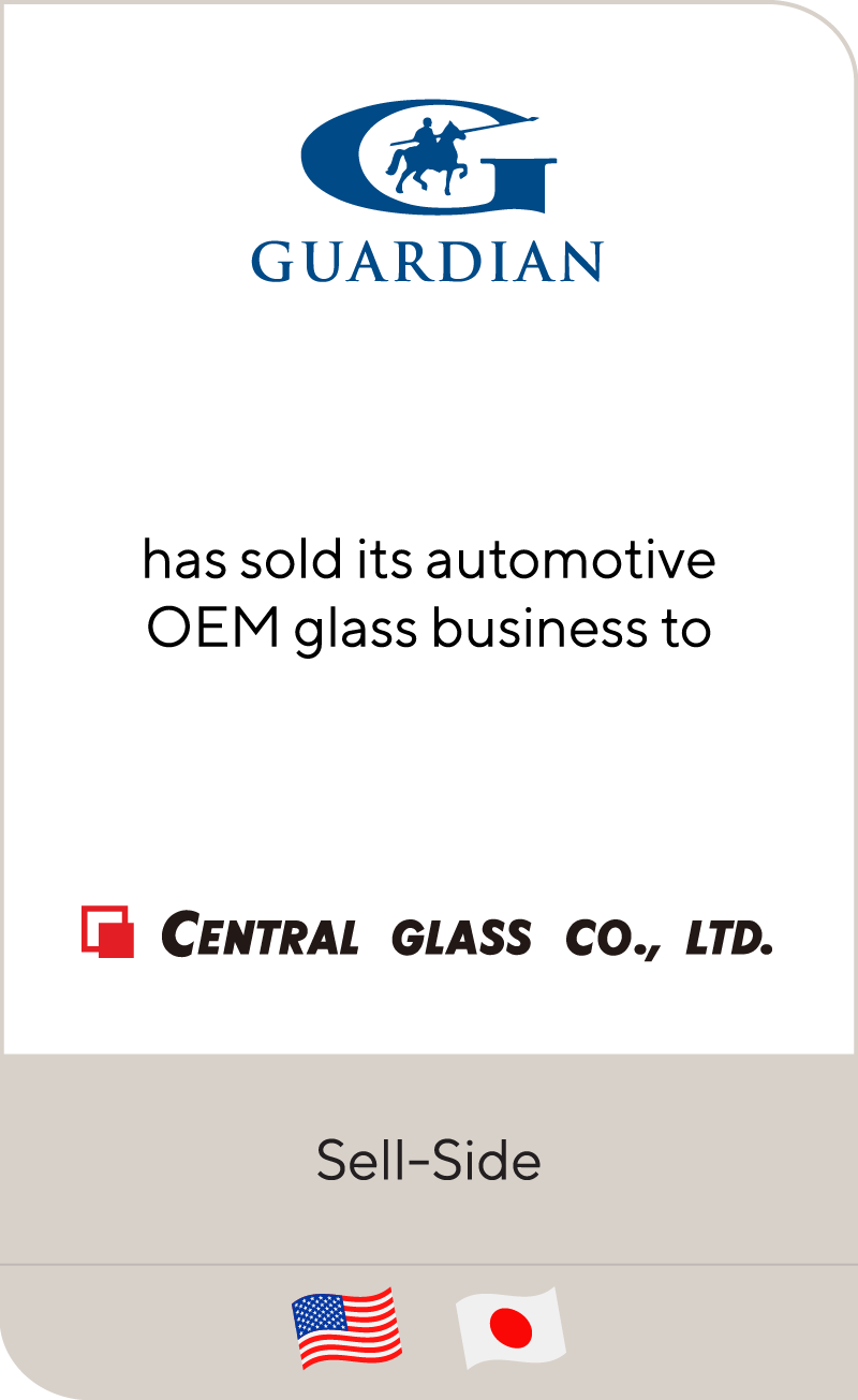 Guardian has sold its OEM glass business to Central Glass