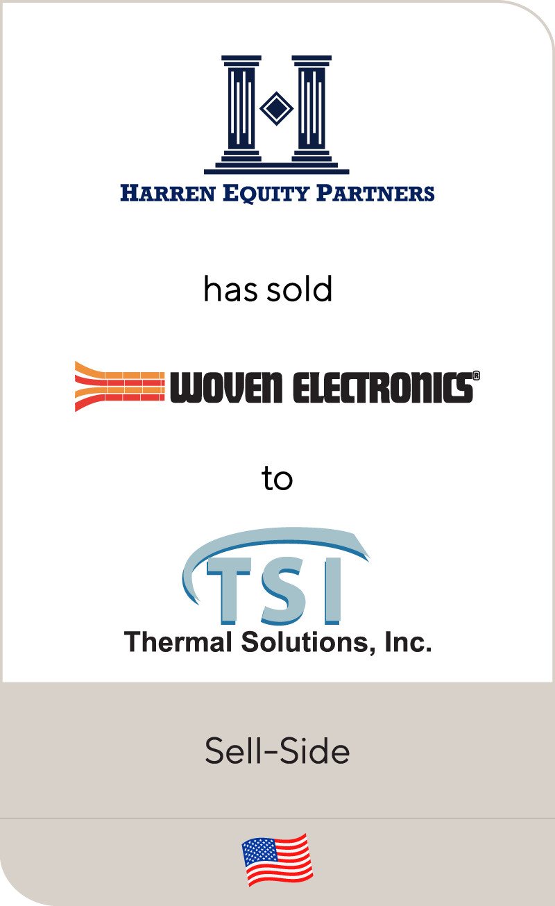 Harren Equity Partners has sold Woven Electronics to TSI