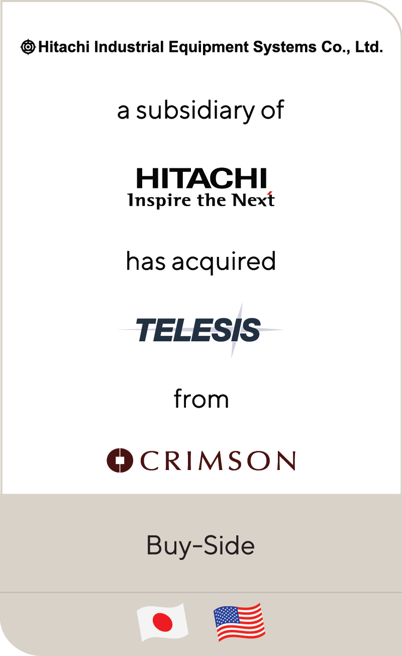 Hitachi Industrial Equipment Hitachi Telesis Technologies Crimson Investment 2022