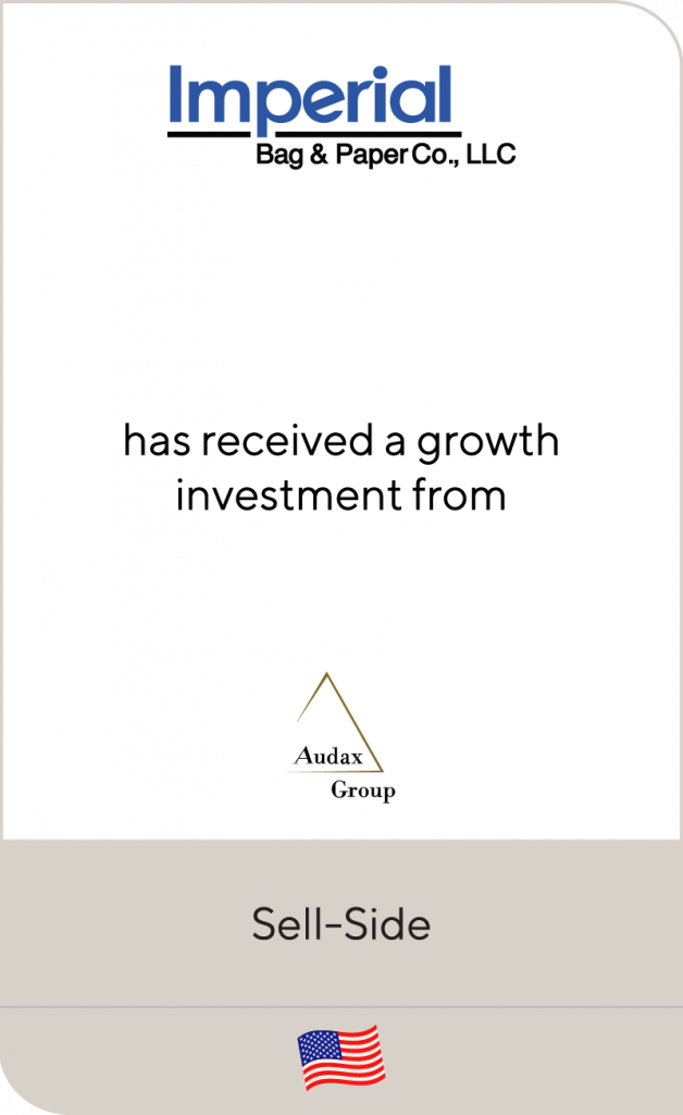 Imperial Bag & Paper Co. has recieved a growth investment from Audax