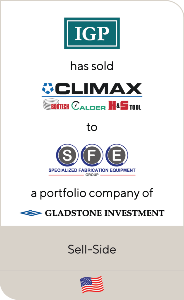 Industrial Growth Partners has sold CLIMAX to Specialized Fabrication
