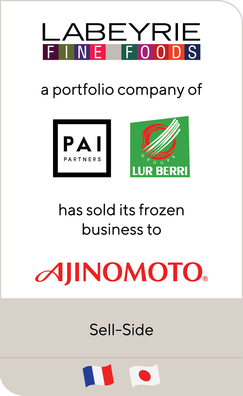Labeyrie Fine Foods has sold its frozen business to Ajinomoto