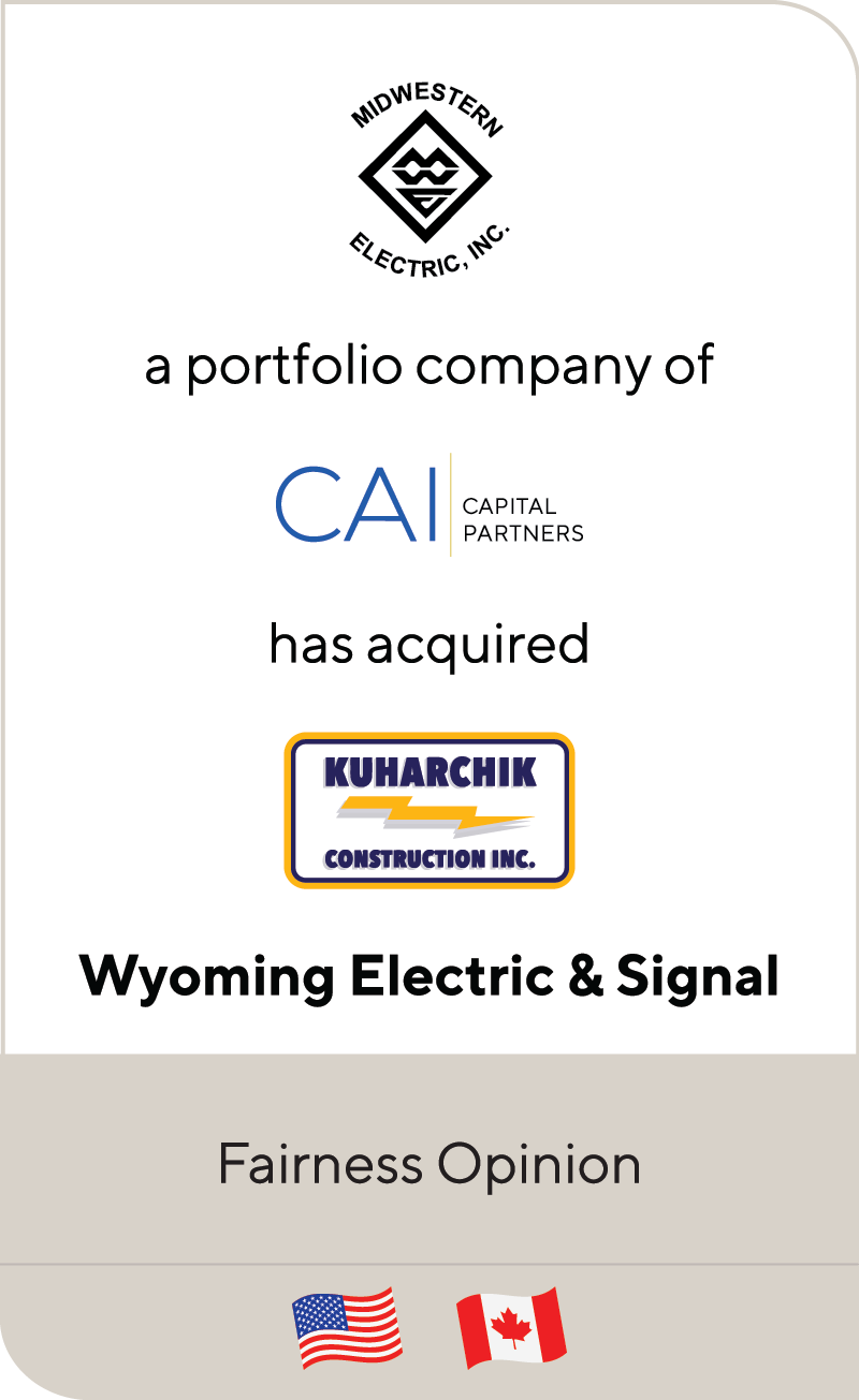 Midwestern Electric CAI Capital Partners Kuharchik Wyoming Electric 2023