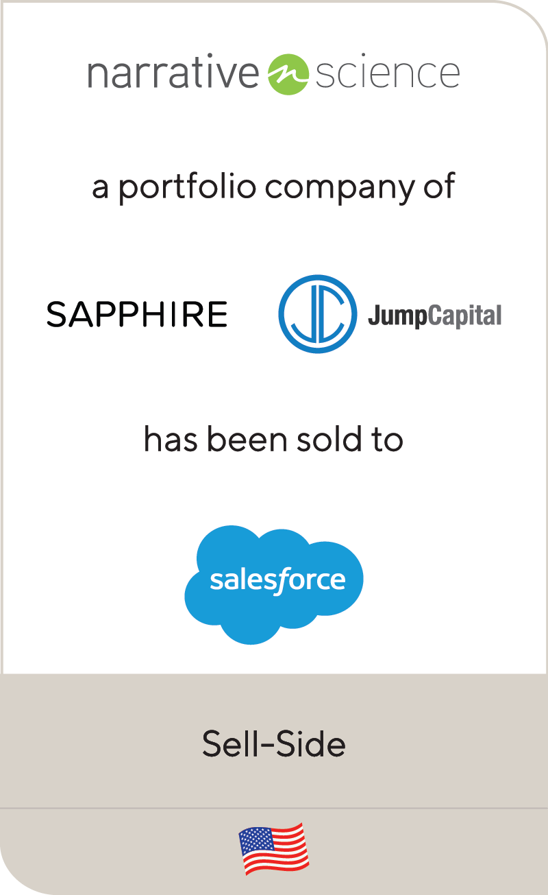 Narrative Science Sapphire Ventures Jump Capital Salesforce 2021