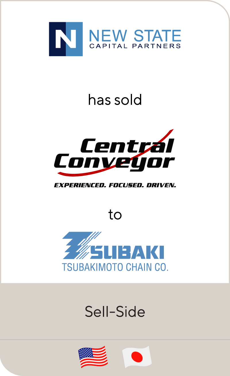 New State Capital Partners has sold Central Conveyor to U.S. Tsubaki Holdings