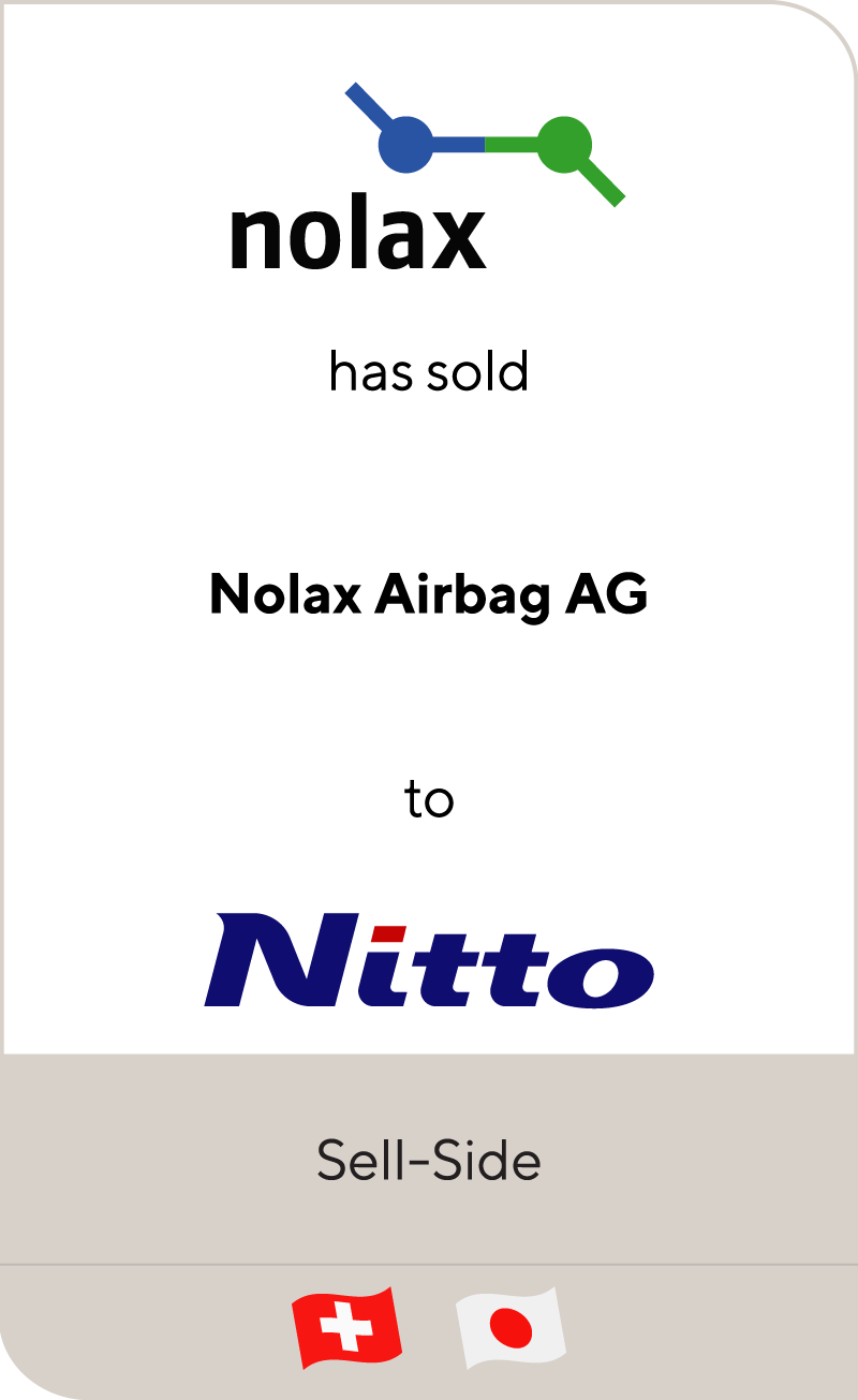 nolax AG has sold its airbag coatings business to Nitto Denko Corporation
