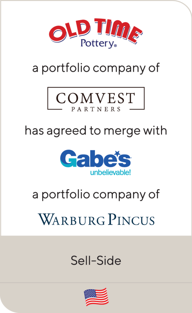 Old Time Pottery, a portfolio company of Comvest Partners, has merged