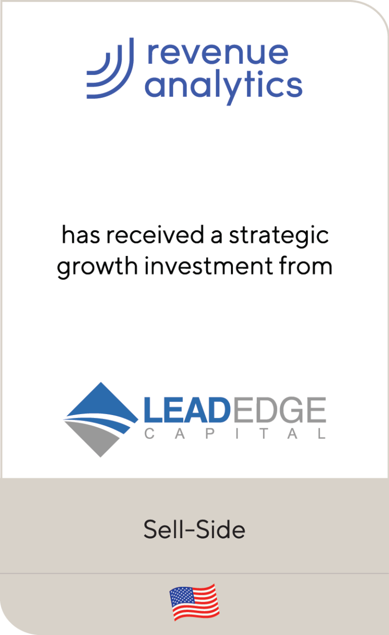 Revenue Analytics has received a strategic growth investment from Lead
