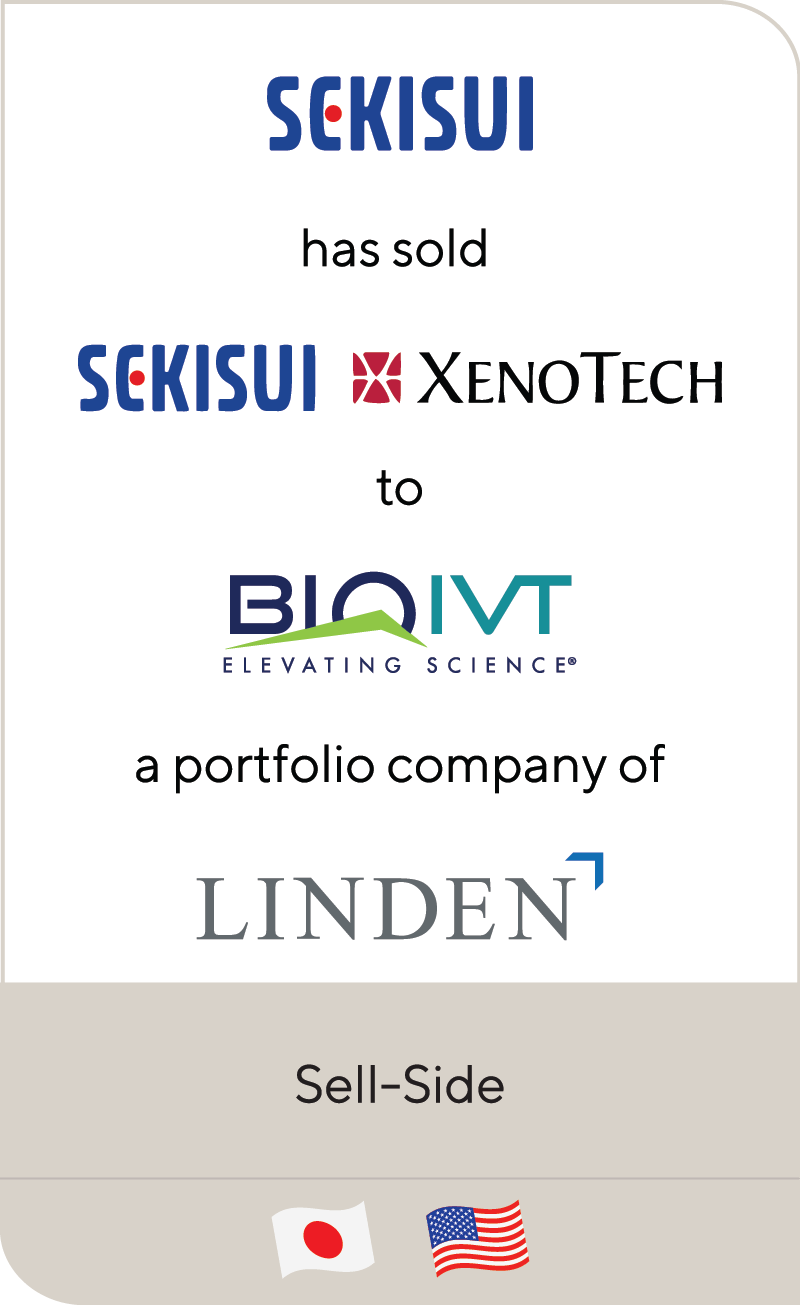 Sekisui Medical Co., Ltd Sekisui XenoTech LLC BioIVT Linden Capital Partners 2022