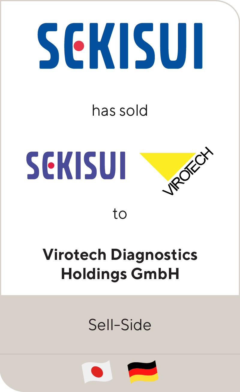 Sekisui Medical and Sekisui Chemical have sold Sekisui Virotech to Virotech Diagnostics Holdings