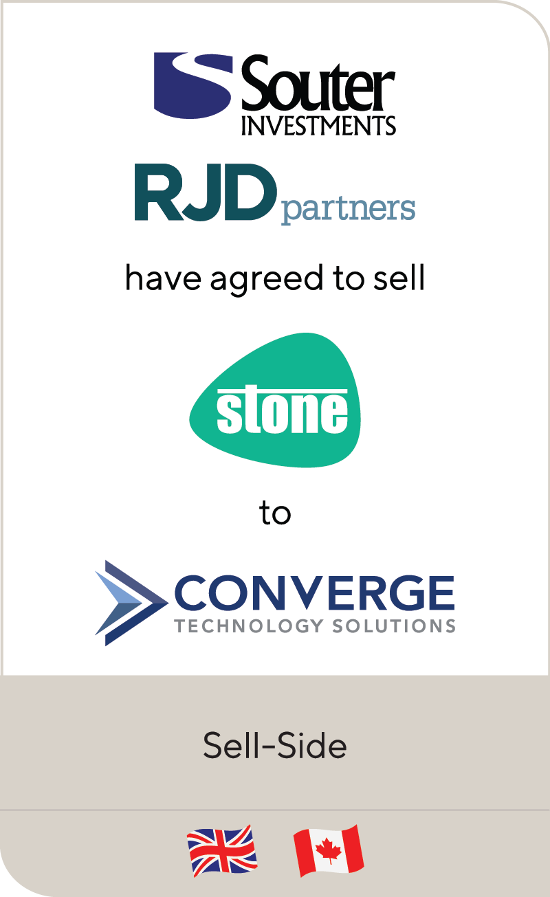 Souter Investments and RJD Partners have sold Stone Technologies Group to Converge Technology