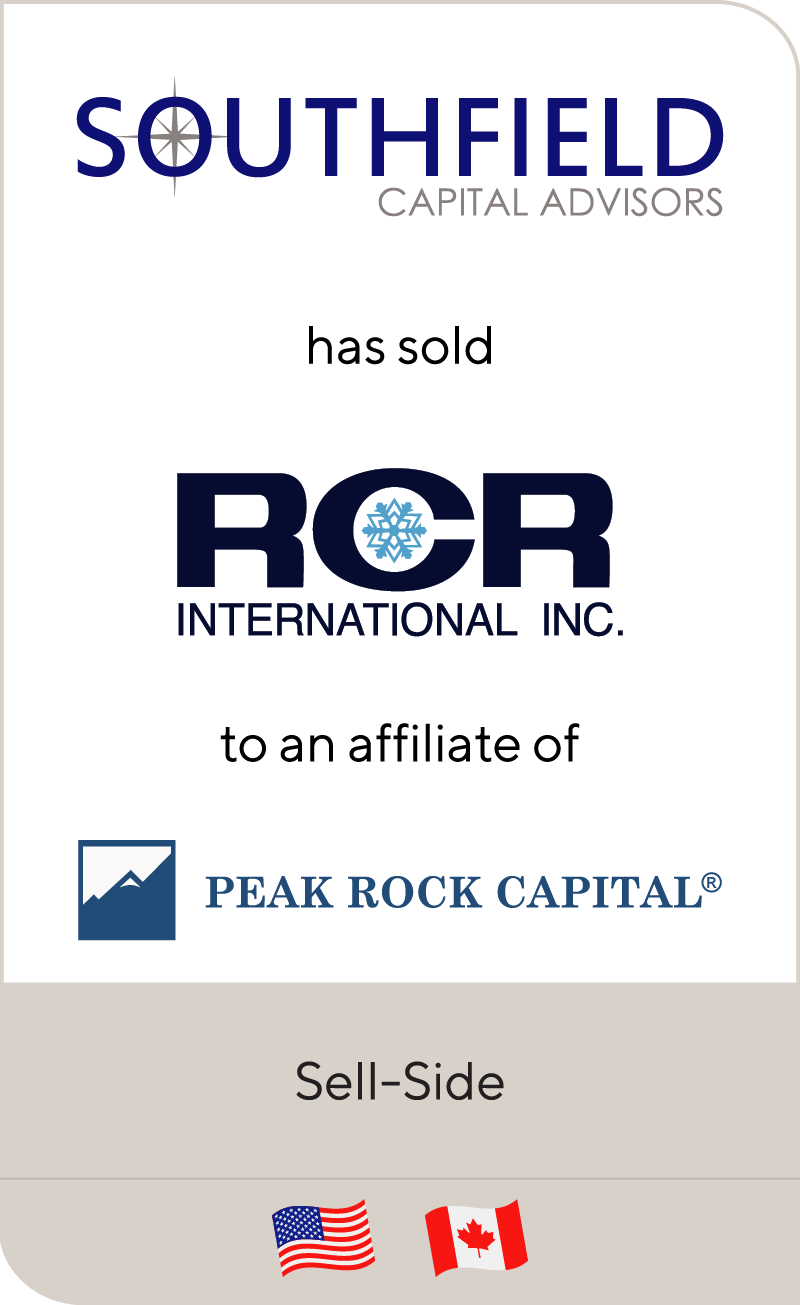 Southfield Capital has sold RCR International to an affiliate of Peak Rock Capital