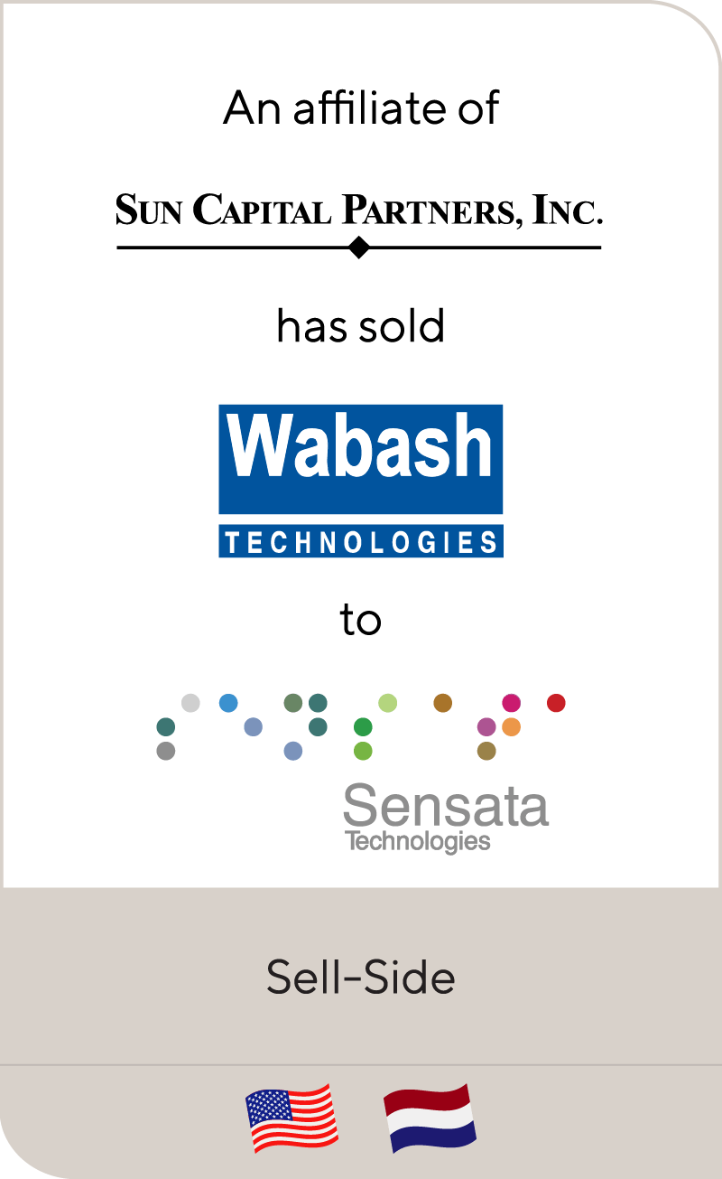 Sun Capital has sold Wabash Technologies to Sensata Technologies