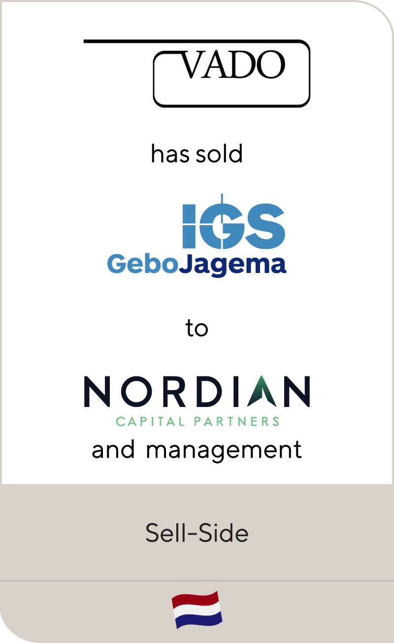 VADO Beheer has sold IGS GeboJagema to Nordian Capital Partners