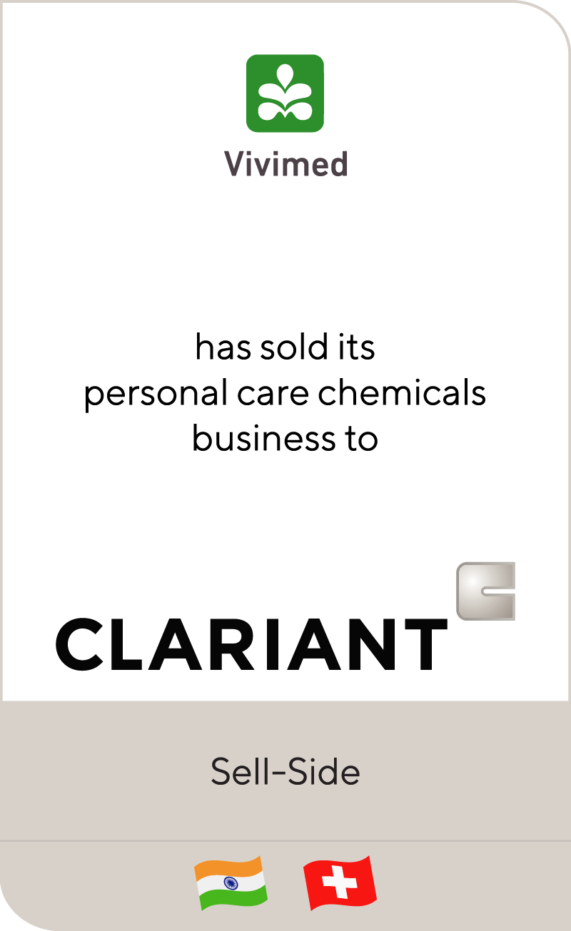 Vivimed has sold its personal care chemicals business to Clariant