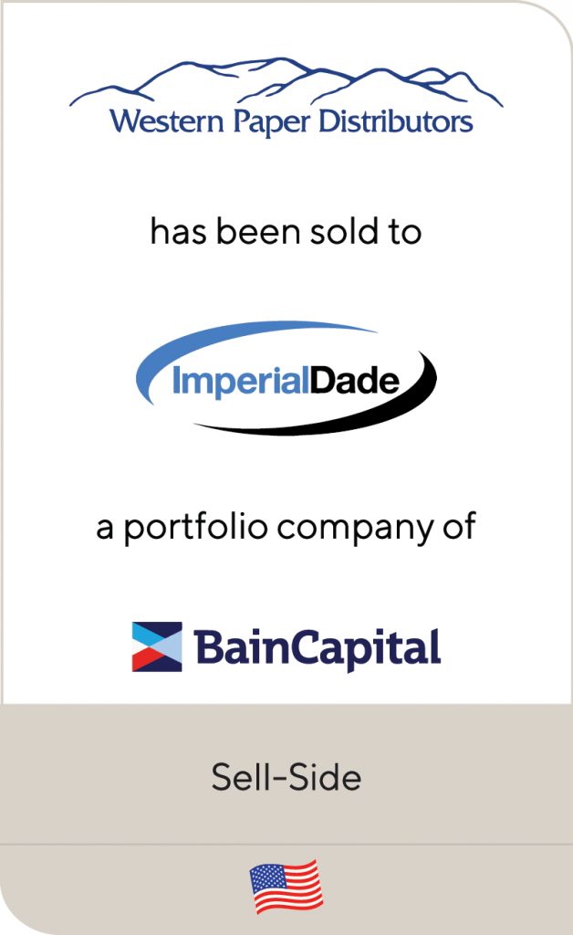Western Paper Distributors has been sold to Imperial Dade, a portfolio