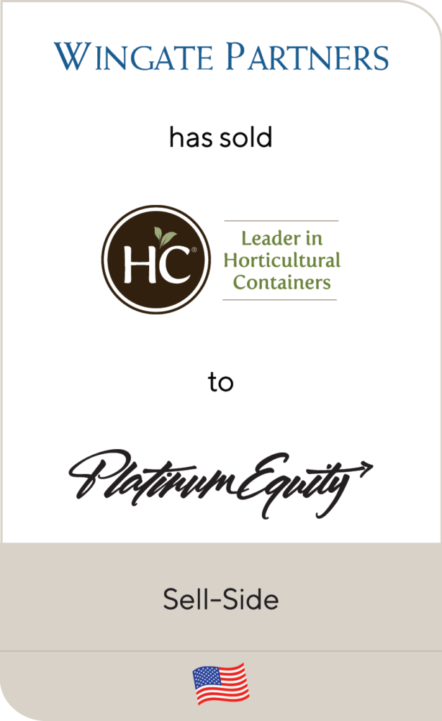 Wingate Partners has sold The HC Companies to Platinum Equity Lincoln